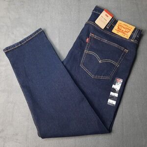 NEW Levis Jeans Mens 40x30 Blue 502 Denim Dark Wash 295073196 MSRP 69.50!